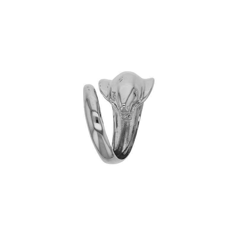 Bague cobra argent 925/1000 platiné