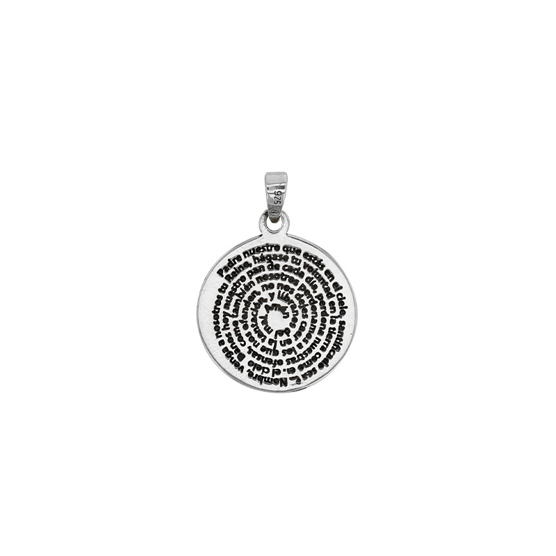 Médaille Croix de Jérusalem argent 925/1000 rhodié