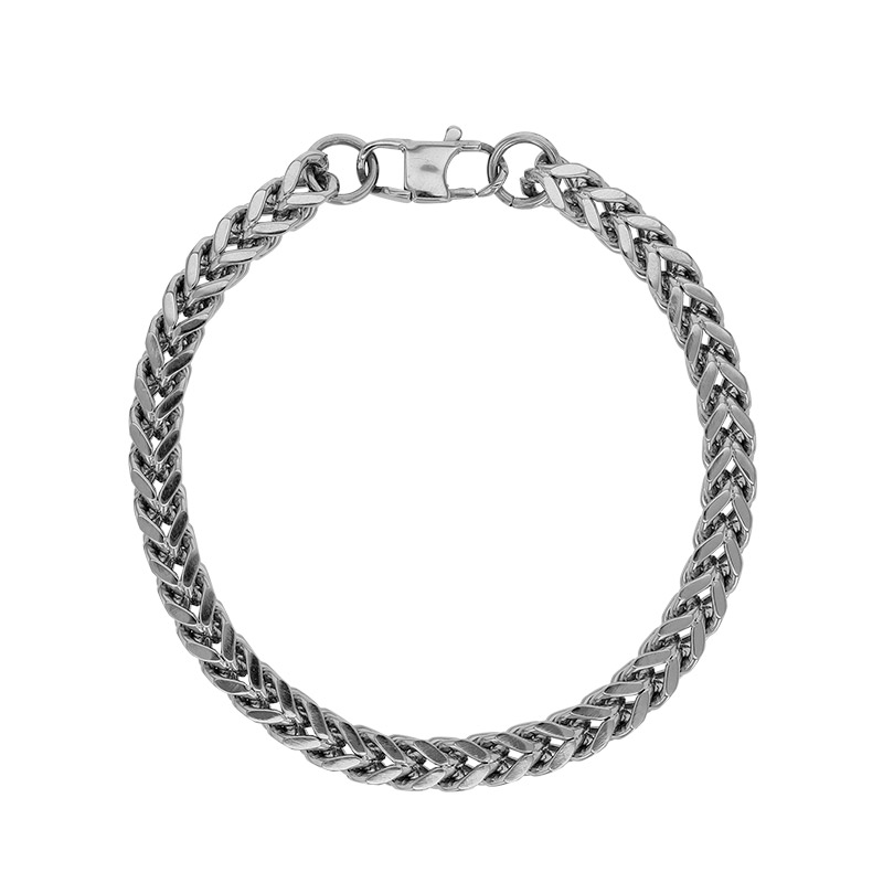 Bracelet maille queue de renard, acier