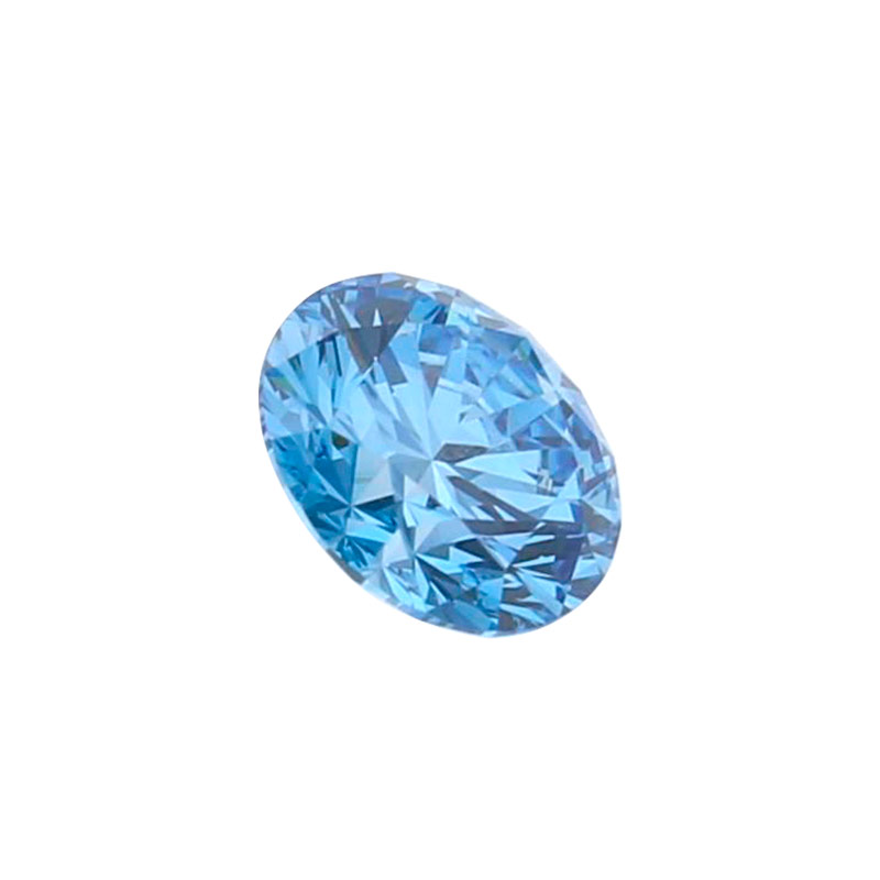 Diamant synthétique taille ronde Fancy Blue 0,30ct VS, diam. 4,25mm