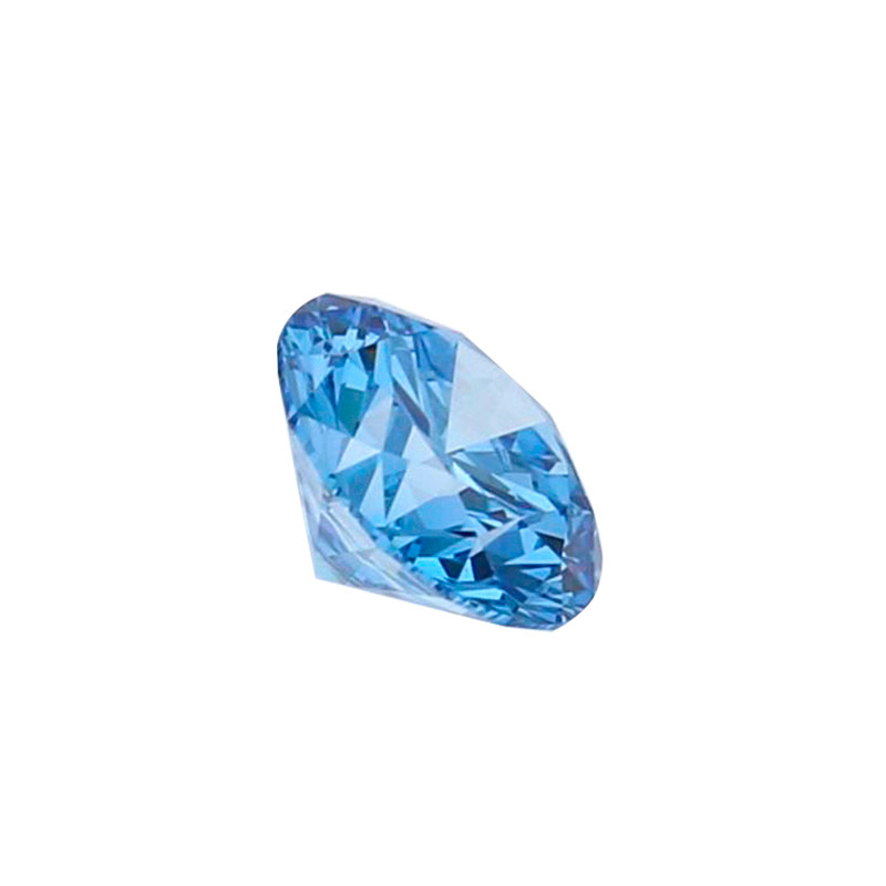 Diamant synthétique taille ronde Fancy Blue 0,30ct VS, diam. 4,25mm
