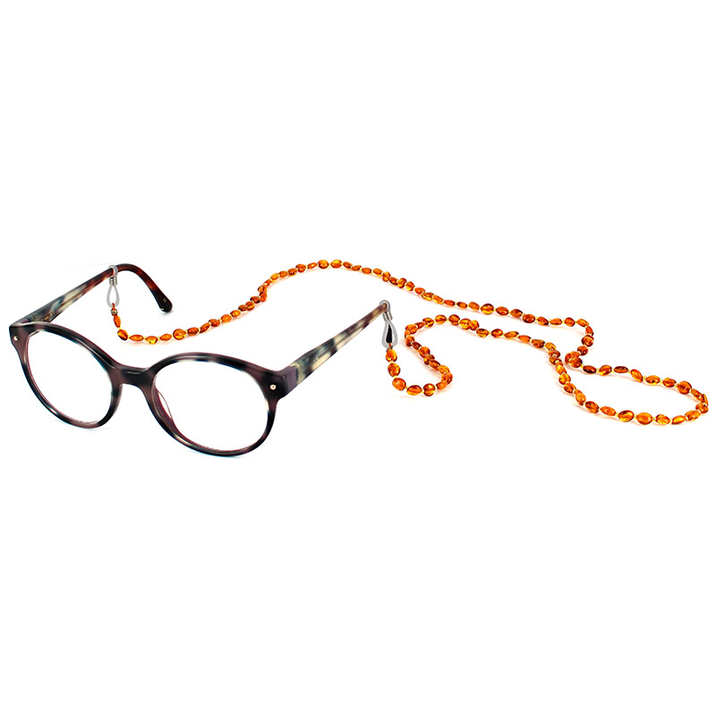 Chaîne de lunettes Ambre cognac