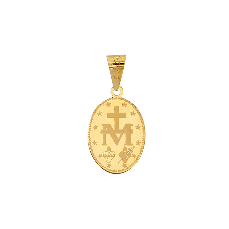 Médaille ovale Miraculeuse Or 375/1000 - moyen modèle