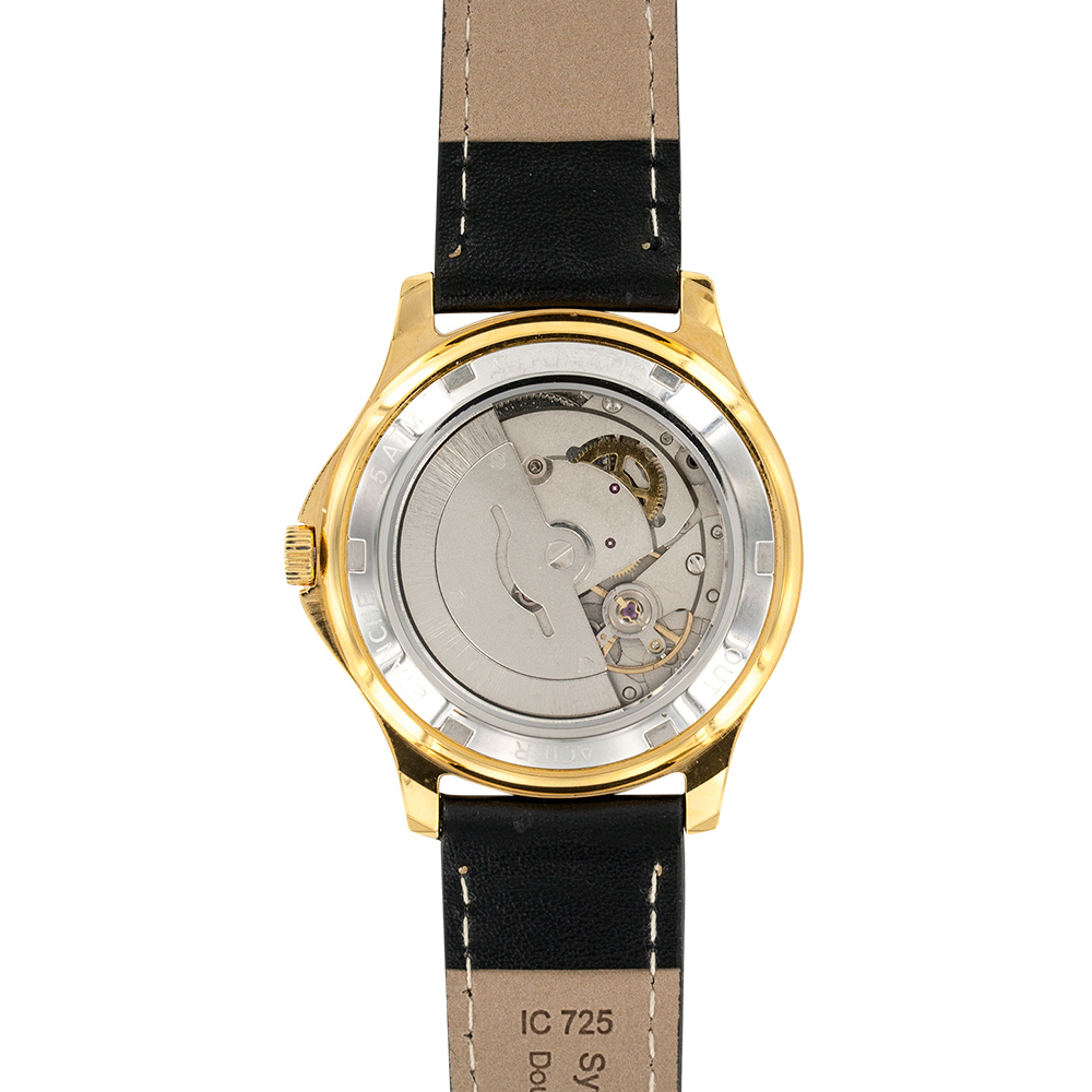 Montre pour homme automatique dato 3H avec cadran blanc et bracelet synthétique noir