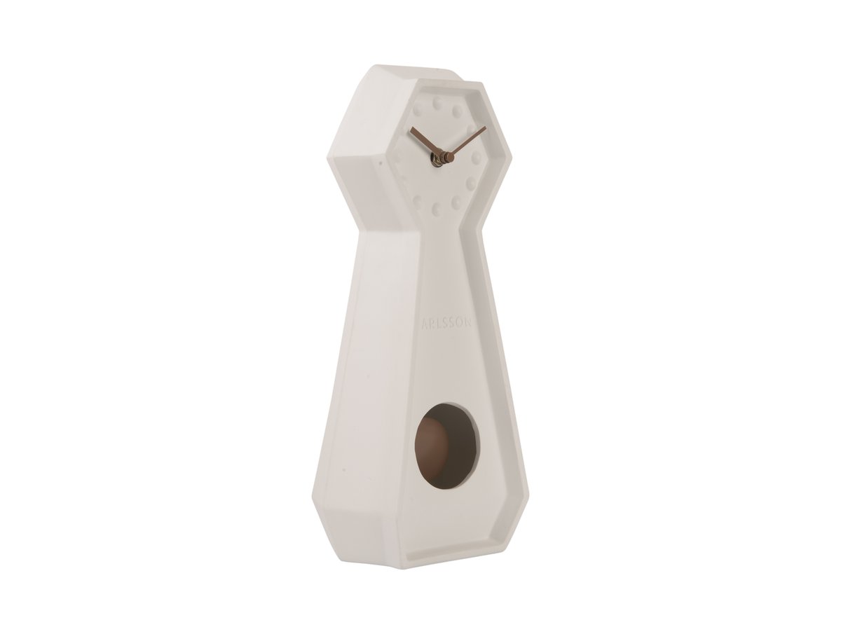 Horloge de table pendule en céramique blanche