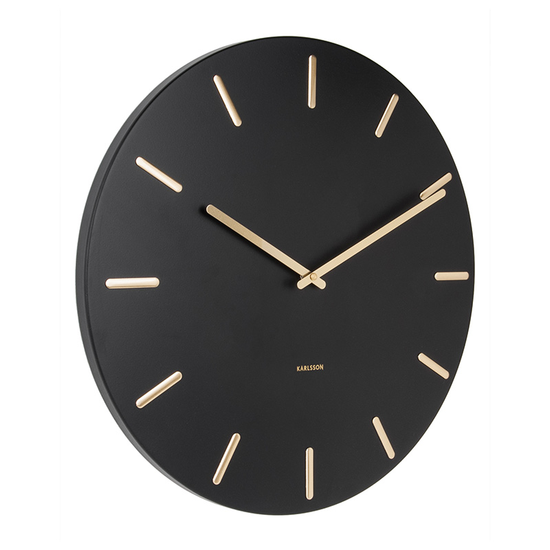Horloge murale grand modèle métal noir