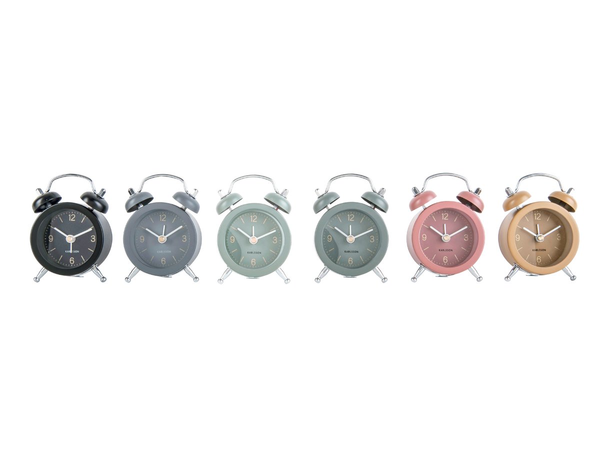 Réveil mini-cloches métal kaki