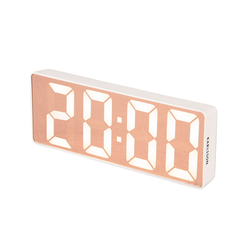 Réveil rectangle LED noir