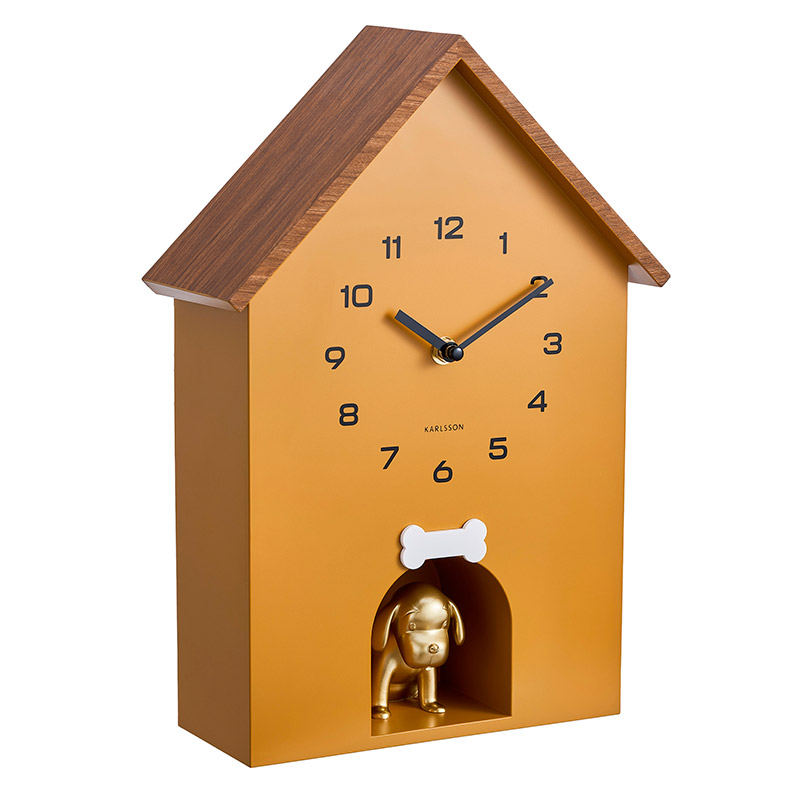 Horloge de table ou murale gris clair en forme de niche