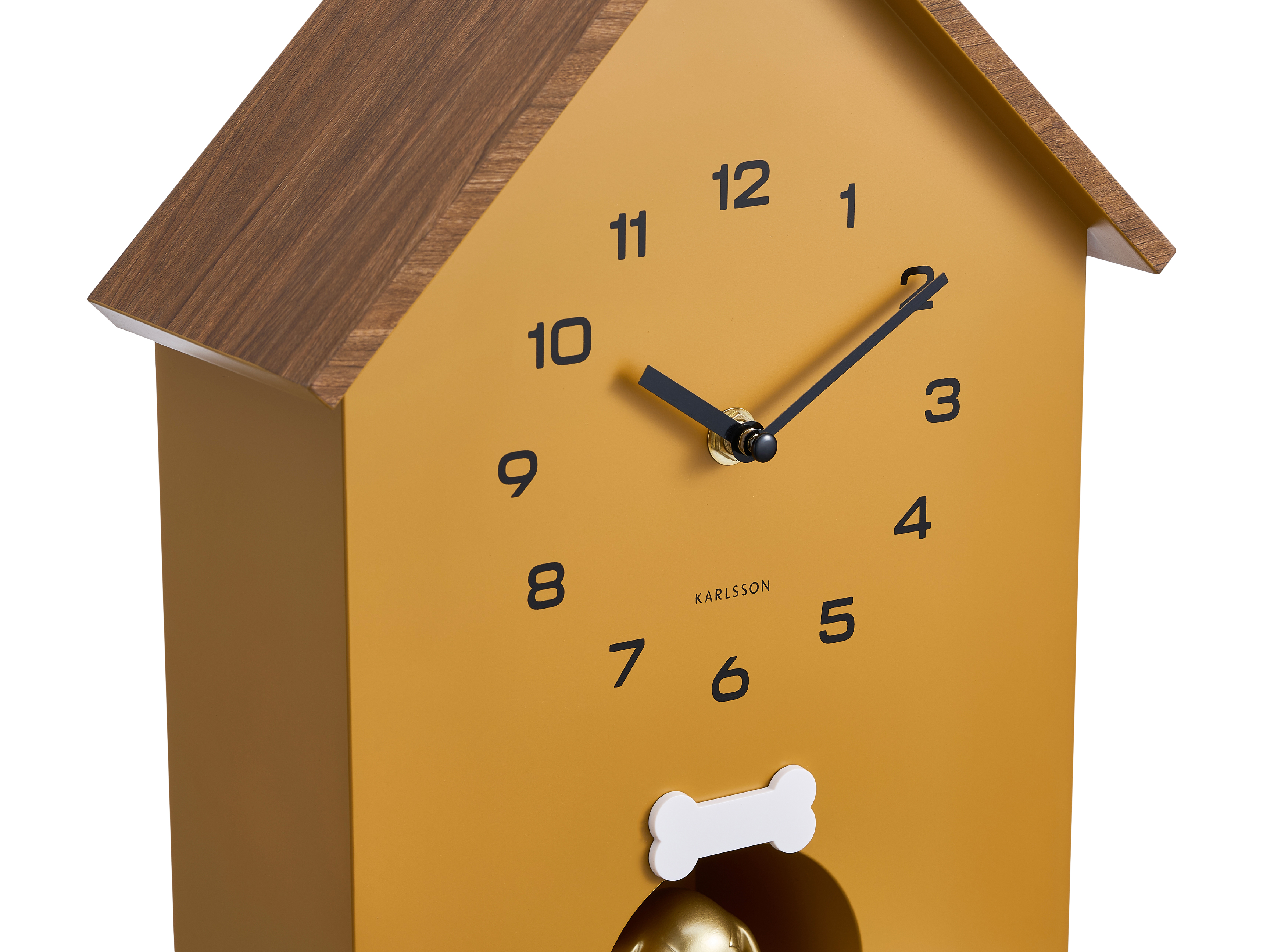 Horloge de table ou murale gris clair en forme de niche