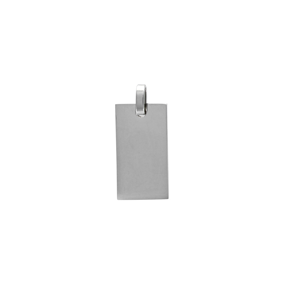 Plaque acier rectangulaire à graver