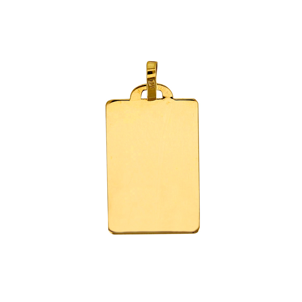 Plaque Or 375/1000 - rectangle à graver