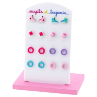 Présentoir + Boucles d'oreilles puces n°12