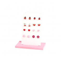 Présentoir + Boucles d'oreilles puces n°4