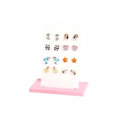 Présentoir + Boucles d'oreilles puces n°5