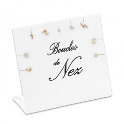 Présentoir de 9 boucles de nez fantaisies en Or 750/1000