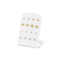 Présentoir pour 8 paires de boucles d'oreilles en or 750/1000
