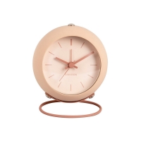 Réveil globe Nirvana couleur crème à poser, pied métal rond