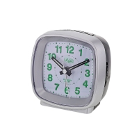 Réveil LAVAL à quartz silencieux, blanc avec lumière