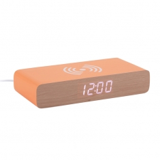 Réveil LED et chargeur sans fil Rétro Flat blanc