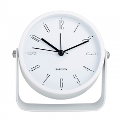 Réveil métal rose poudré inclinable sur pied