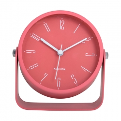 Réveil métal rose poudré inclinable sur pied