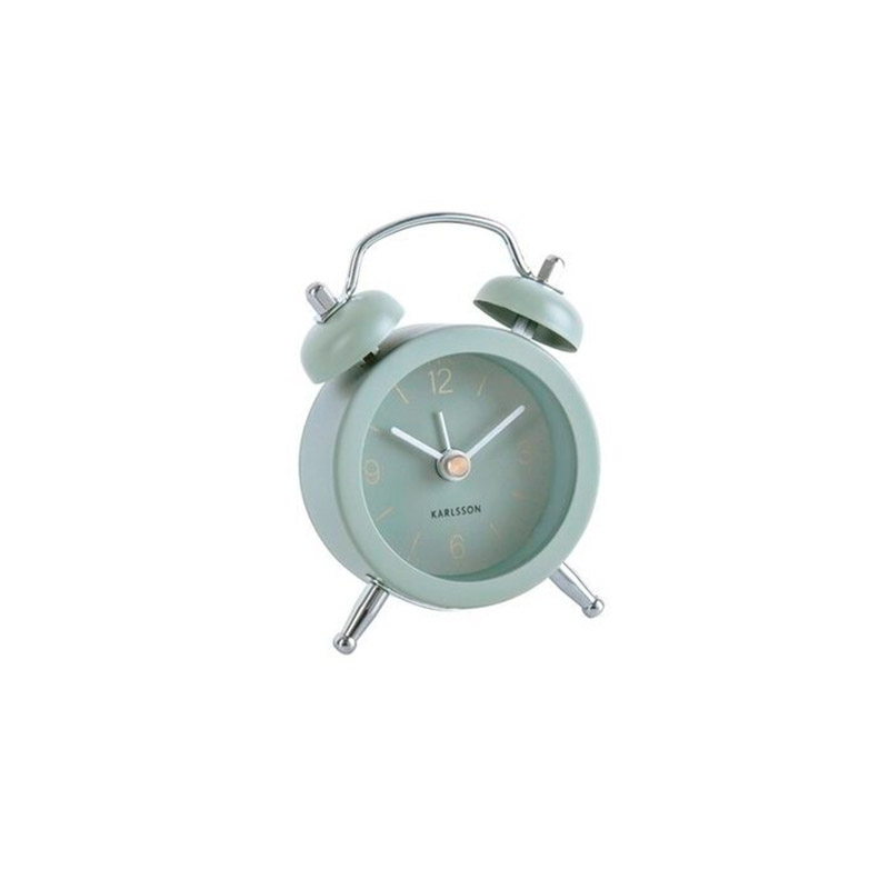 Réveil mini-cloches métal kaki