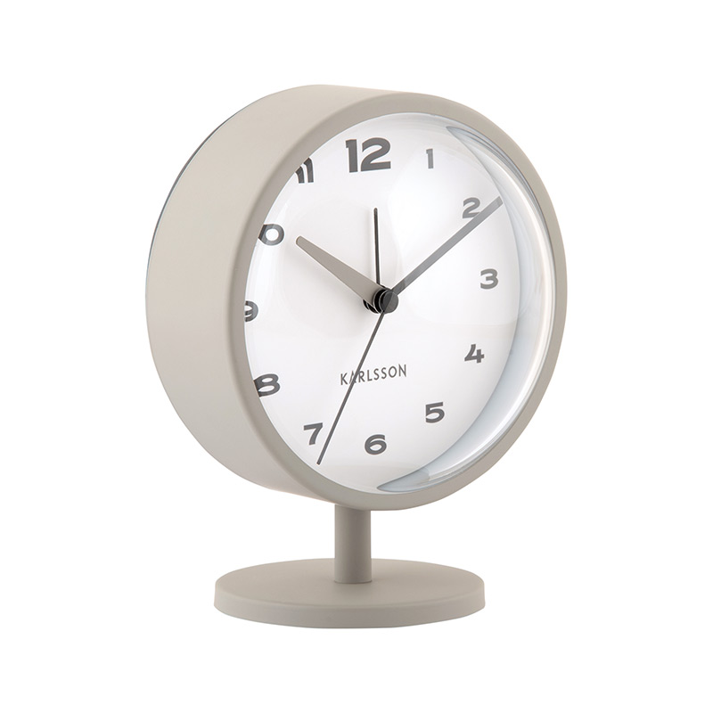 Réveil ocre rouge sur pied central