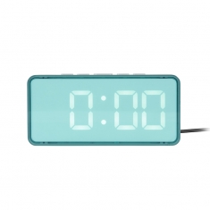 Réveil rectangulaire gris avec écran LED gris