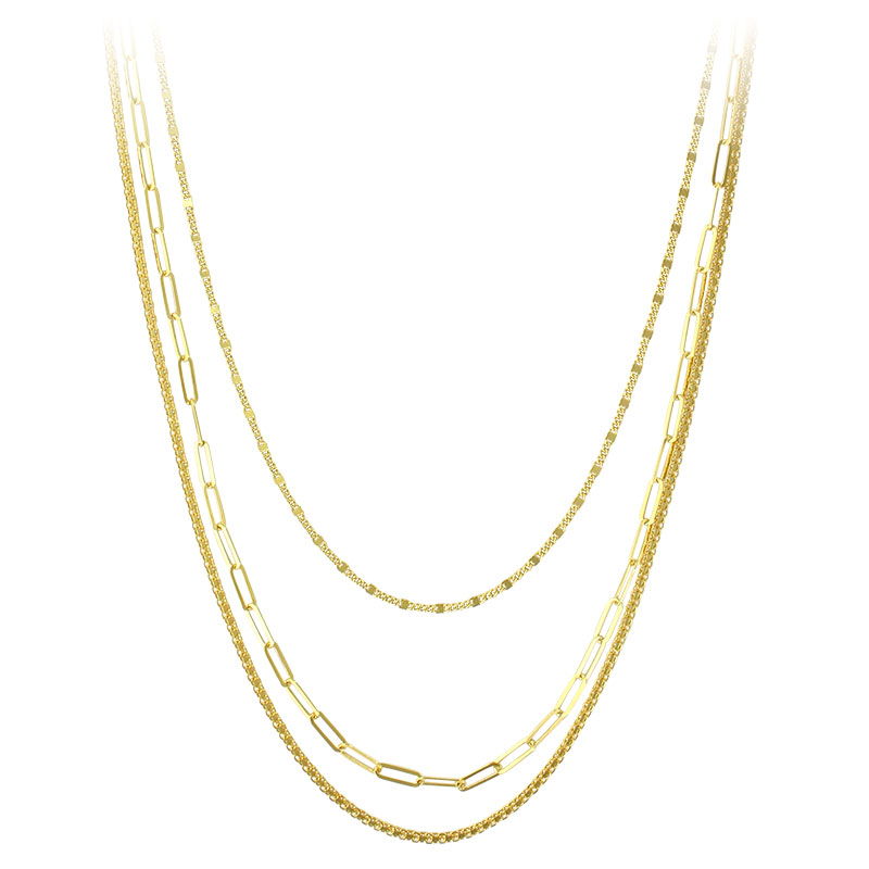 Sautoir argent 925/1000 rhodié 3 rangs