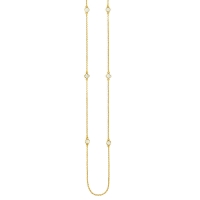 Sautoir en argent 925/1000 doré DOUBLE-FACE ronds et trèfles en émail à chaud blanc