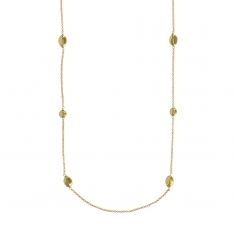 Sautoir forme ovale en argent 925/1000 doré