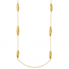 Sautoir orné d'olivettes, argent 925/1000 doré