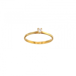 Solitaire Or 750/1000 avec diamant 0.085ct