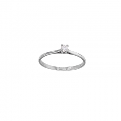 Solitaire Or 750/1000 avec diamant 0.085ct