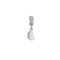 Stopper en argent 925/1000 rhodié - pampille coeur